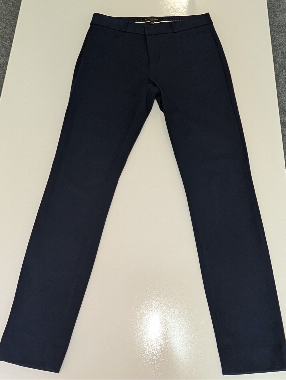Women's Banana Republic Sloan Slim Ankle Pants Navy Blue Size 4L Tall - Picture 2 of 10